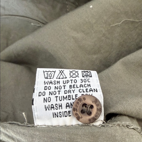 Unisex Military Style Olive Button Down Shirt - Picture 7 of 7